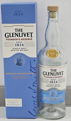 Glenlivet Founder's Scotch Whisky'' Original Edition Dose mit leerer Flasche 70cl