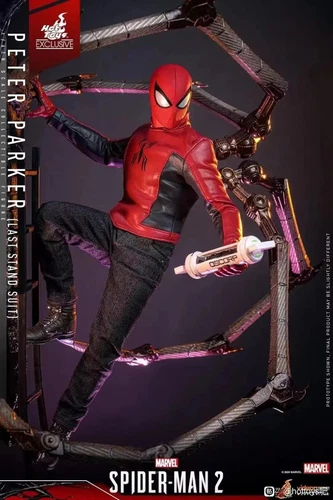 New Hot Toys VGM71 Marvel's Spider-Man 2 Peter Parker Last Stand Suit in stock