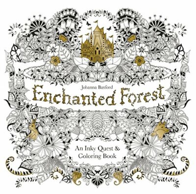 Enchanted Forest: An Inky Quest & Coloring Book [ by Basford, Johanna 1780674880