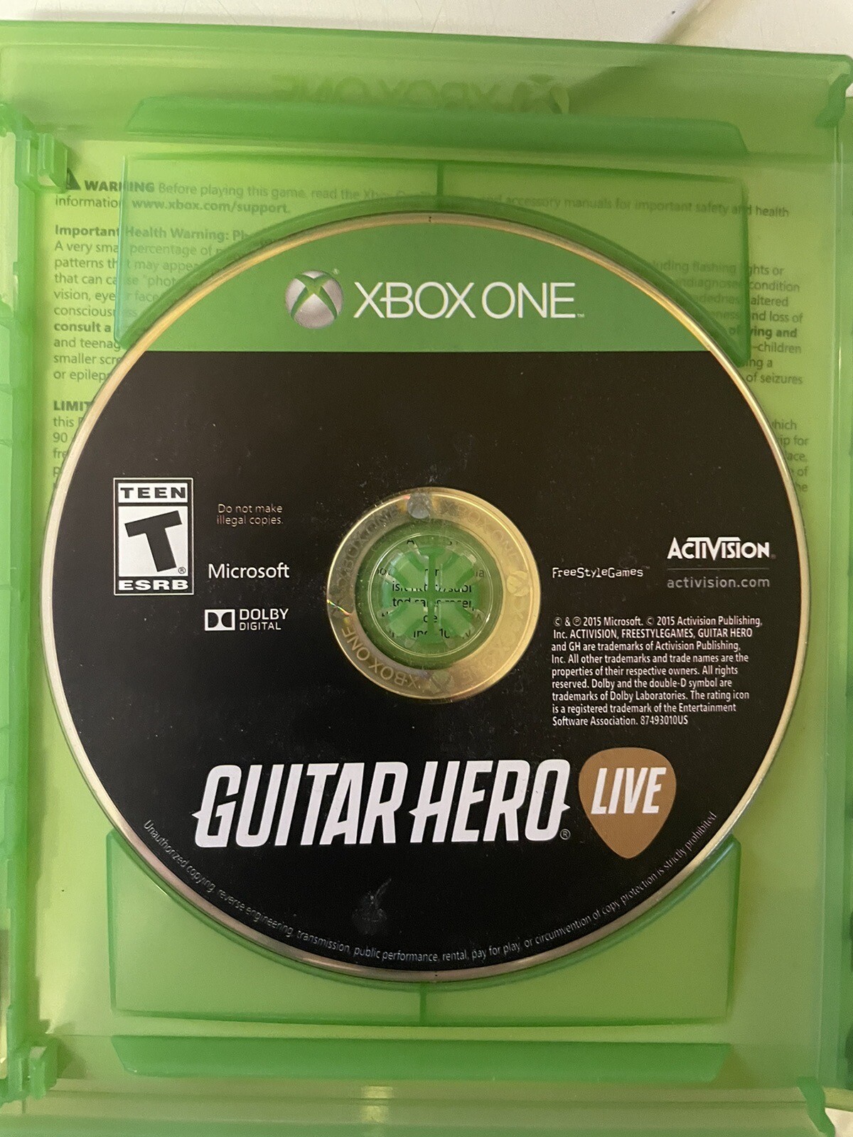 GUITAR HERO XBOX ONE GUITAR, DONGLE & GAME ACTIVISION 2015 TESTED ! eBay