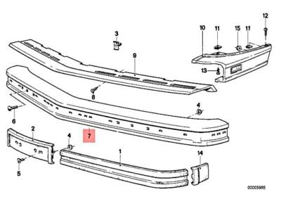 NEU BMW E24 633CSI 635CSI M6 COUPE BUMPER 51111953670 84-86  