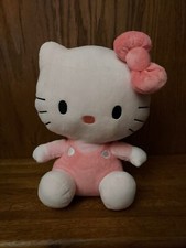 TY Hello Kitty Pink 11" Plush Sanrio Beanie Buddies Collection Stuffed Animal