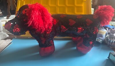 Valentines DayDachshund Dog Magic Reverse Flip Sequin Animal Fuzzy Ears/ Tail