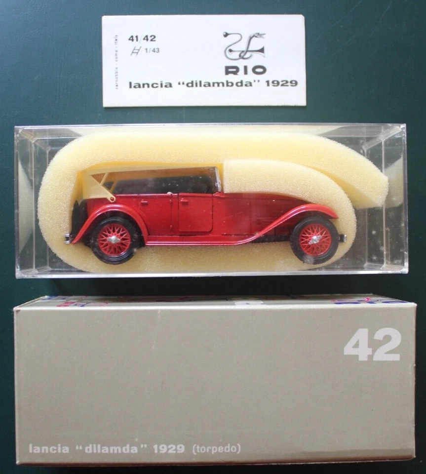 RIO MODELLINO AUTO 1:43 LANCIA 1929 n 42 confezione originale perfetta TOY CARS - Immagine 2 di 2