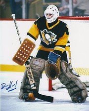Signed  8x10 DENIS HERRON Pittsburgh Penguins Autographed Photo - w/ Show Ticket