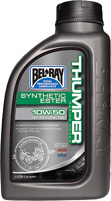 Bel Ray Lubricants 99550-B1LW THUMPER SYNTHETIC ESTER 4T ENGINE OIL 10W-50 1L