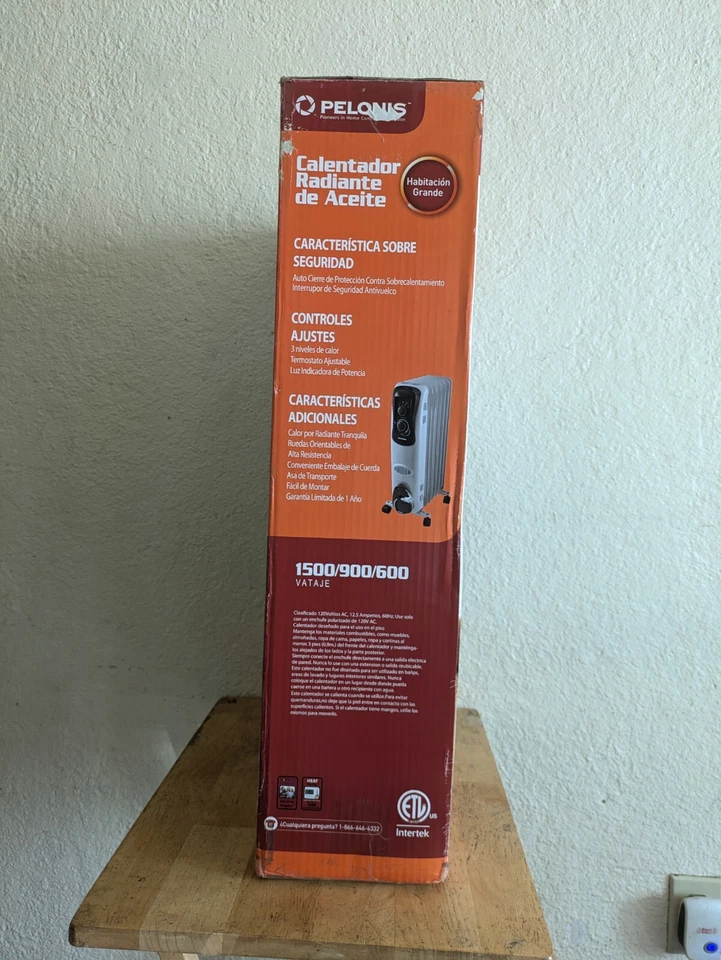 Pelonis Termostato Ajustable Calentador Radiador Lleno de Aceite Habitación Grande Foto 4 de 4