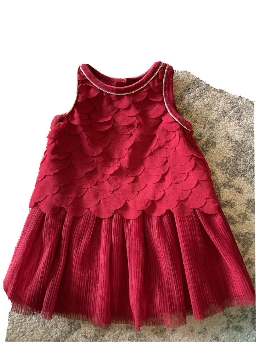 cat & Jack red christmas dress girl 18 months