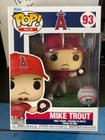 Funko Pop MLB #93 Mike Trout Los Angeles Angels Baseball in protector