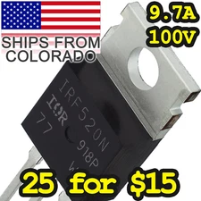 MOSFET IRF520N (9.7A 100V - Logic Level) (Arduino / TTL)