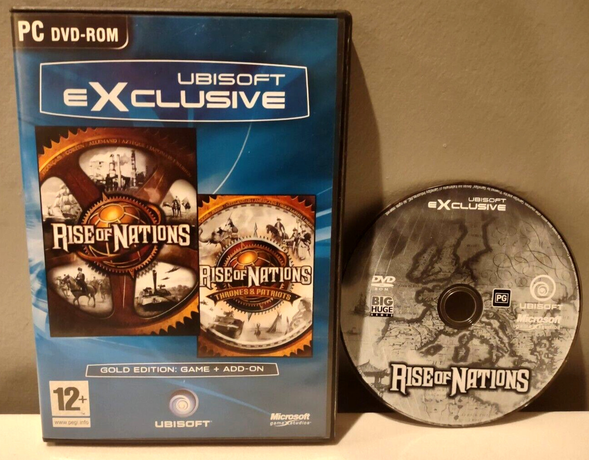 LOT OF 2: Rise of Nations & Rise of Nations Thrones & Patriots PC Games  W/Key