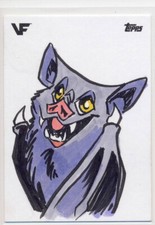 2025 Topps VeeFriends Chrome Sketch Card @KateKomics Windels Bold As Heck Bat