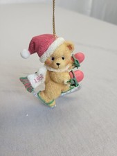 Cherished Teddies Bear With Ice Skates Bear Figurine Ornament 141232 Enesco 1995