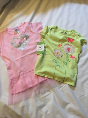 NWT Jumping Beans Flowers Butterflies Shirt 5 Rabbit Skins Equestrian Horse 5/6