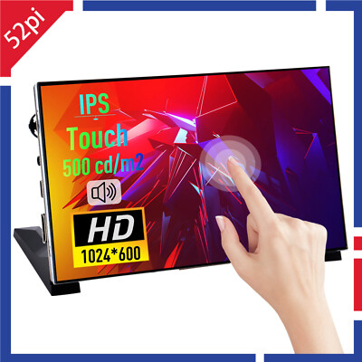 10.1 inch 1024*600 Display IPS Touch Screen with Brackets for Raspberry/Windows