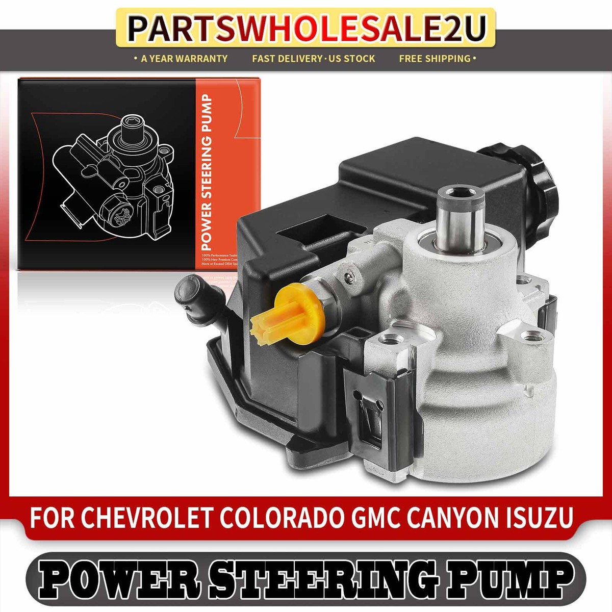 Power Steering Pump & Reservoir for GMC Canyon Chevrolet Colorado
