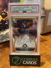 2023 1st Bowman Chrome Sapphire Robert Perez Jr Orange Auto /25 BSPA-RP PSA 10