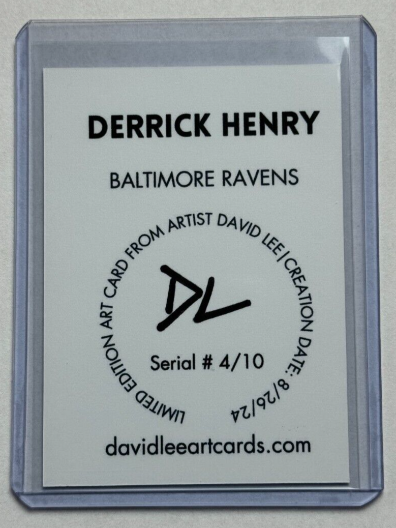 Derrick Henry Limited Edition Artist Signed Baltimore Ravens