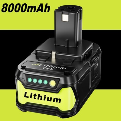 18V Für Ryobi Lithium One Plus RB18L50 P108 P107 Batterie RB18L15 8,0AH Akku NEU