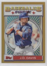 2020 Topps Finest Flashbacks Gold Refractor 28/50 JD Davis #192 0b6b
