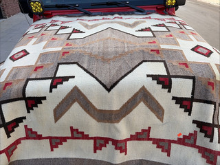 Auth: Antique American Indian Rug / Blanket TOTEMIC Navajo Beauty 5X7 NR