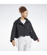 Reebok Womens Training Supply Layering Woven Jacket, Black, Small