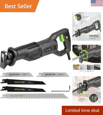 High-Performance 120V Reciprocating Saw - Lightweight with Pivoting Shoe Feature