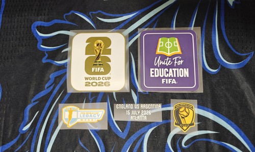 Argentina vs England 2026 World Cup SemiFinal Match Detail Patch Jersey Iron On