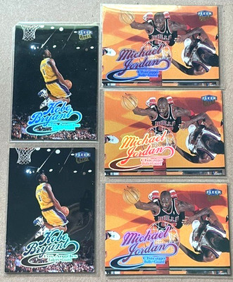 (5) 1998-99 Fleer Ultra MICHAEL JORDAN + Kobe Brant Lot- See Photos