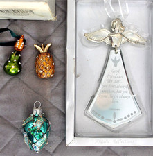 Vtg Christmas Ornaments-2005 Angelic Angel-Smithsonian Partridge-Pineapple-Ornat