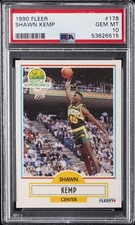 1990 FLEER #178 SHAWN KEMP ROOKIE RC PSA 10