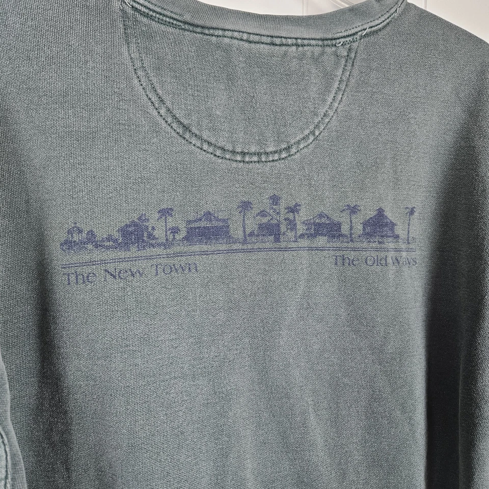 Приморский зеленый толстовка XL опрятный прибрежный новый город старые пути графика - Изображение 4 из 4