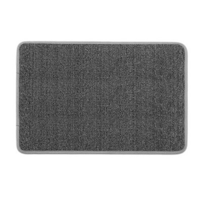 Seloom Non-Slip Washable Grey Landing Mat Skid Resistant Rubber Backing 24 x36 