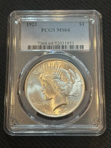 1923 Peace Silver Dollar MS64 PCGS