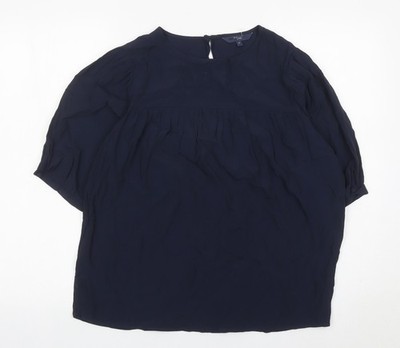Next Damenbluse dunkelblau Größe 12 Tunika-Stil 3/4-Arm