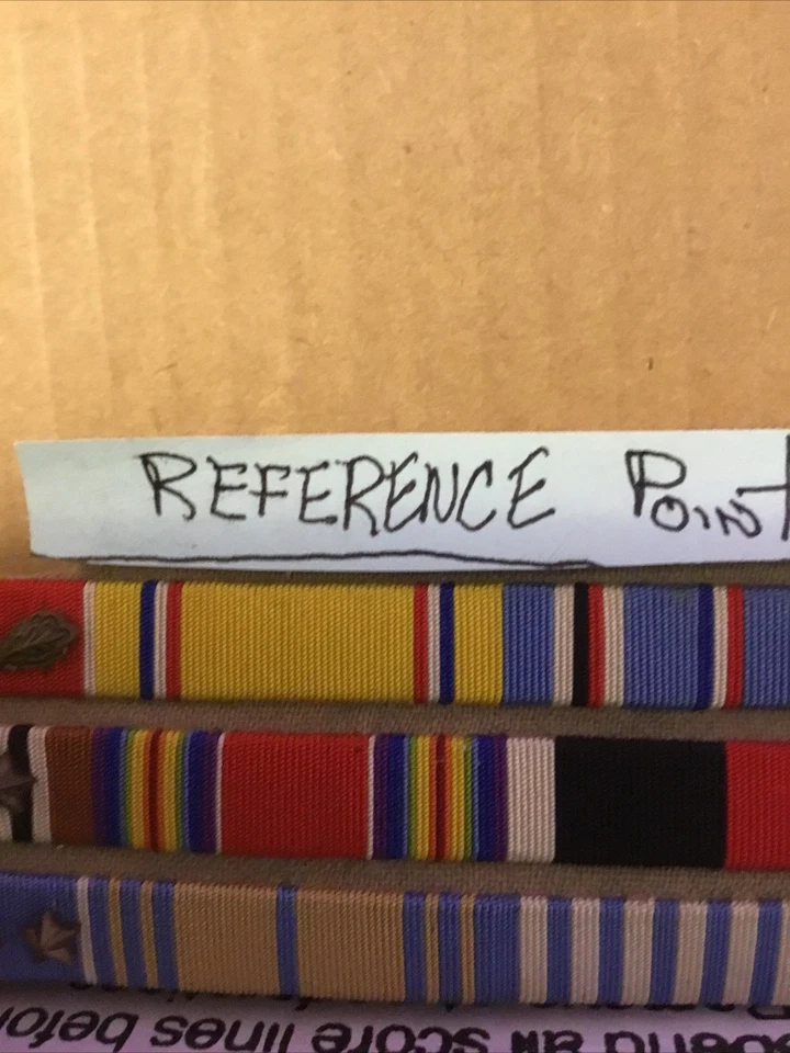 Военная Лента Бар - Вторая мировая война Корея 2 Ветеран Войны ОРИГИНАЛЬНЫЕ Бары Сделанные на заказ Офицером - Изображение 3 из 4