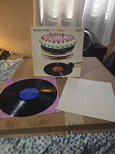 THE ROLLING STONES 1969 LET IT BLEED LP w/ POSTER Decent Cond. Copy VinylScratch