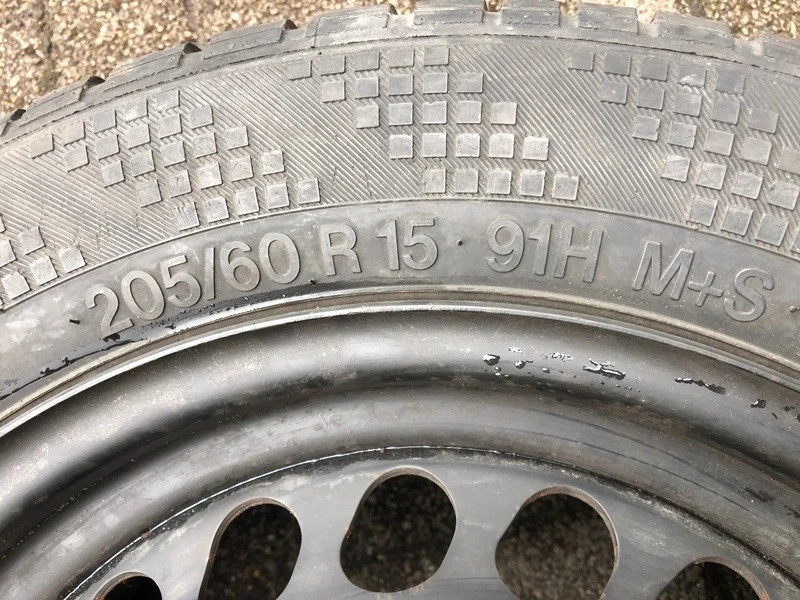 1xkomplette Reserverad Ersatzrad+Felge 205/60R15 91H für Mercedes C+E+SLK Klasse - Bild 3 von 4