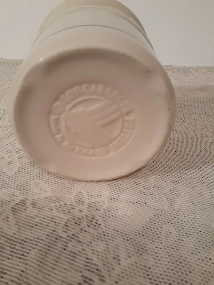 Vasija de utensilios Longaberger Woven Traditions cerámica AZUL CLÁSICO 6" de alto Foto 3 de 4