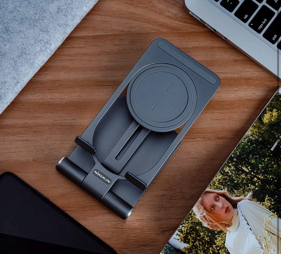 Fast Wireless Charger - Metal Foldable and Adjustable Wireless Charging Stand... - Image 2 of 4