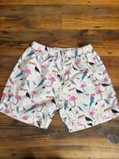 Franks Australia Men  s Swim trunks Size XL Pink Tropical Print