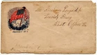 1860s Franklintown, Pa manuscript on Flag Patriotic