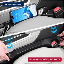 2PCS 3-in-1 Car Seat Gap Filler Organizer with Hooks Storage Slots,Car Gap Sea