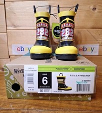 US 6 Western Chief Firefighter Boys Waterproof Rain Boots New In Box Firechief
