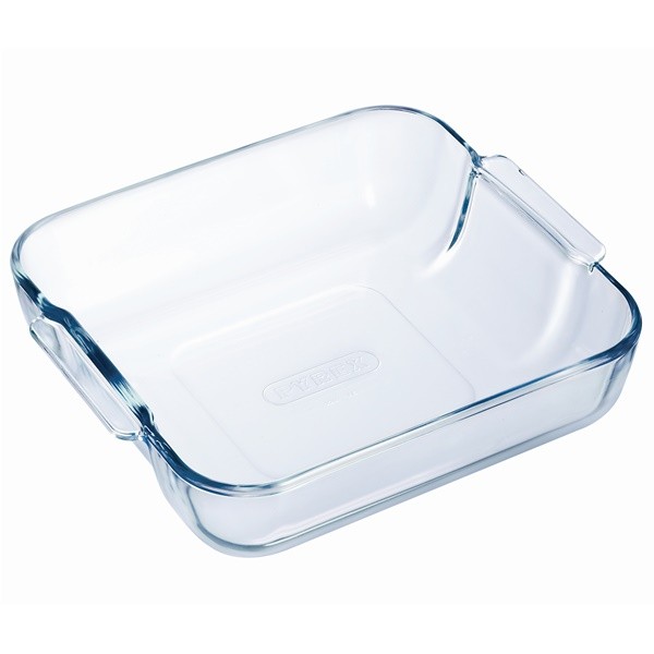 Plat à four carré Pyrex anti-rayure 25x21 cm pour en finir avec les plats qui attachent