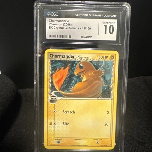 CGC 10 GEM MINT Charmander Delta Species 49/100 Pokemon Ex Crystal