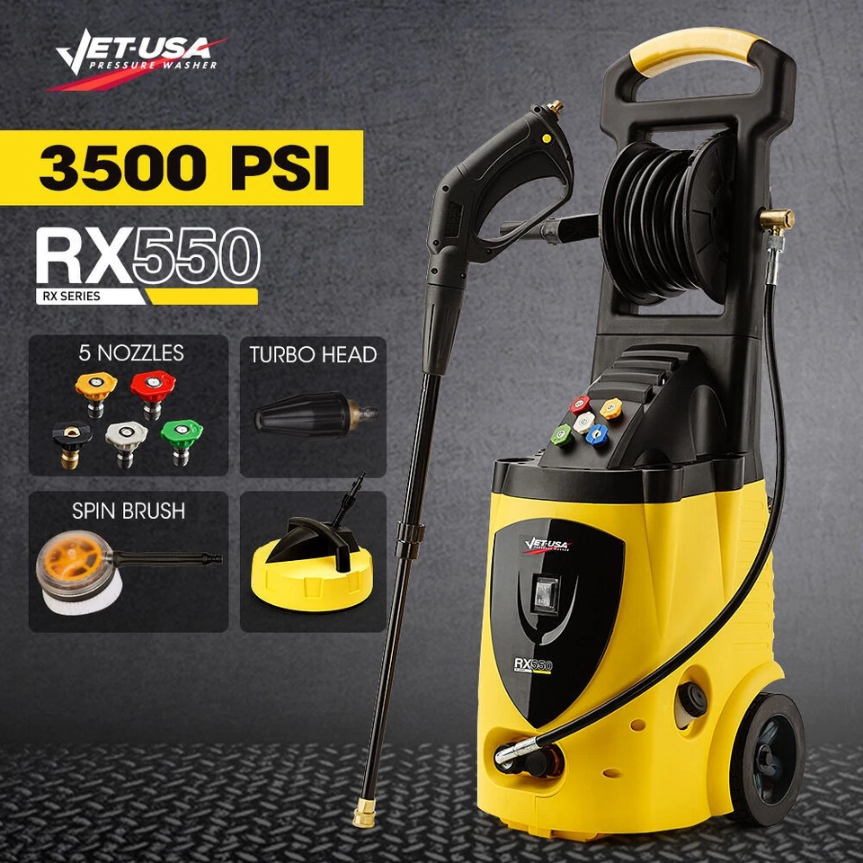 JET-USA Electric High Pressure Washer 3500PSI Cleaner Gurney Power Water