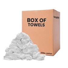 New White Terry Cotton Wash Cloth for Cleaning 12x12 inch Face Towel 25 lbs. Box