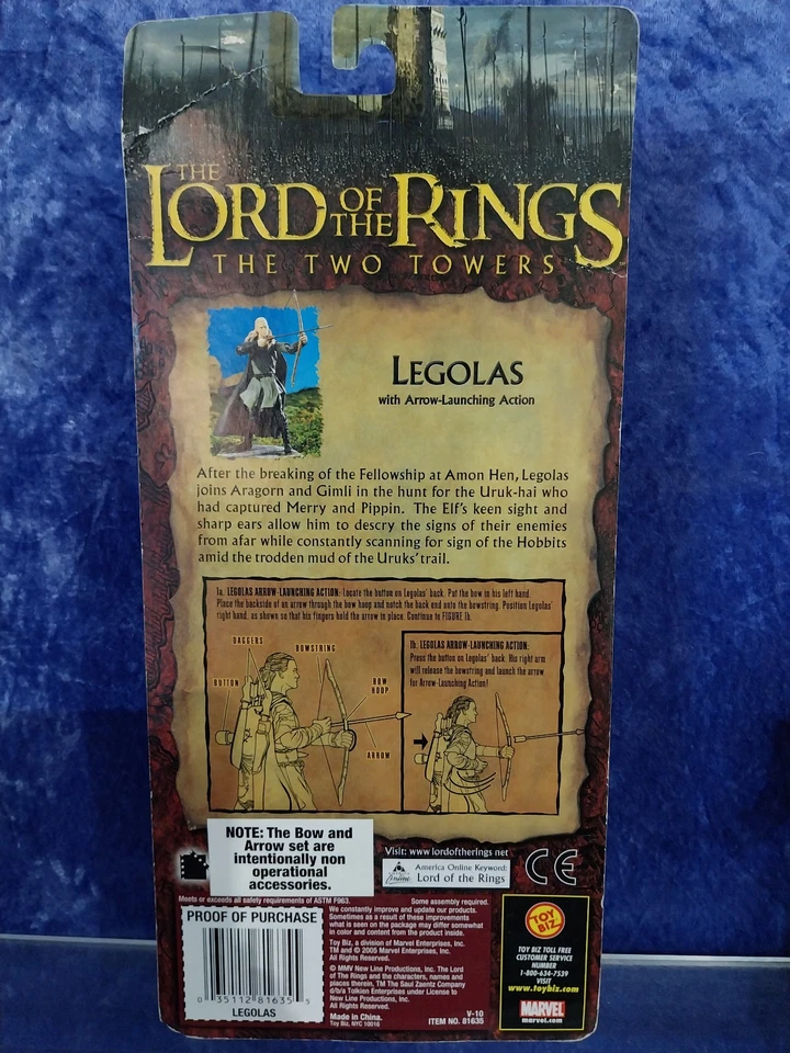 Lord Of The Rings The Two Towers ToyBiz 2005 MOC RARE - image 4 of 4