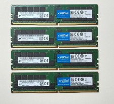 Set of 4 32GB 128GB DDR4 PC4-2666V Micron 2Rx4 ECC Reg Server RAM